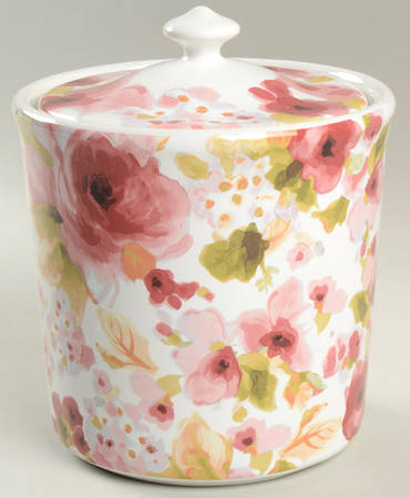 Aurora Floral Large Canister & Lid
