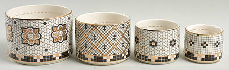 Bistro Tile Measuring Cup Set (1 Cup,1/2 Cup,1/3 Cup,1/4 Cup)