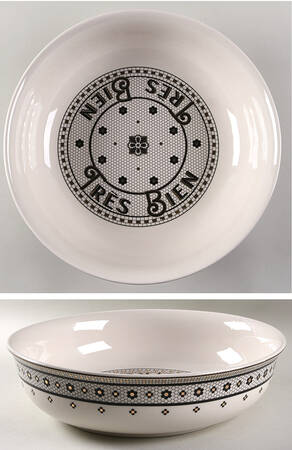 Bistro Tile 13" Round Serving Bowl