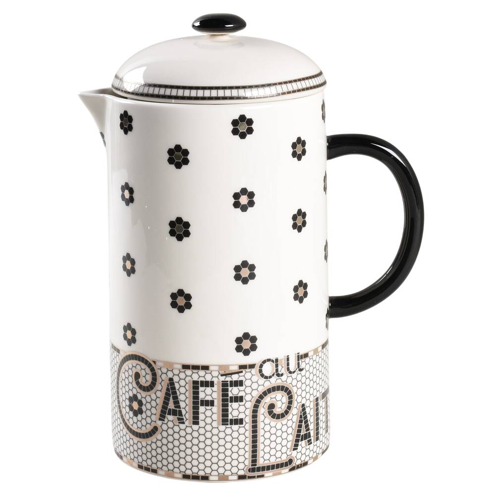 Bistro Tile French Press Coffee Pot & Lid