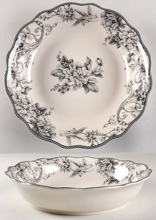 Adelaide Black 13" Pasta Serving Bowl