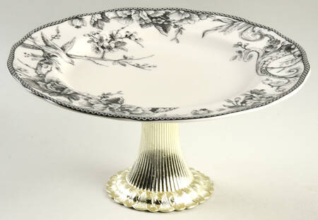Adelaide Black Cake Stand with 4"-5" Metal Pedestal  Hc