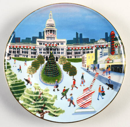 Christmas Time in the City Salad Plate