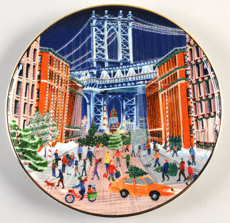 Christmas Time in the City Salad Plate
