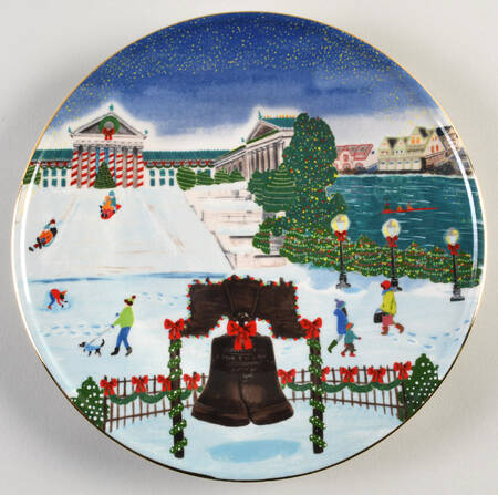 Christmas Time in the City Salad Plate