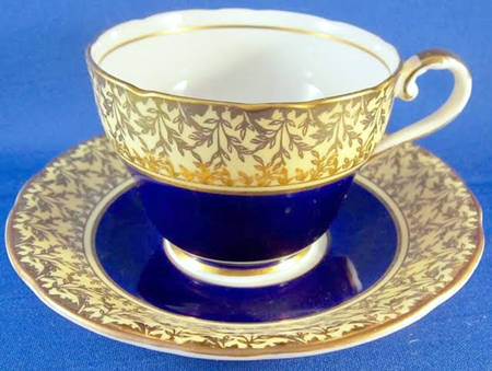 C163 (Blue) Footed Cup & Saucer Set