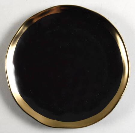 Florian Black Salad Plate