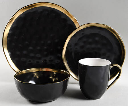 Florian Black 4 Piece Place Setting
