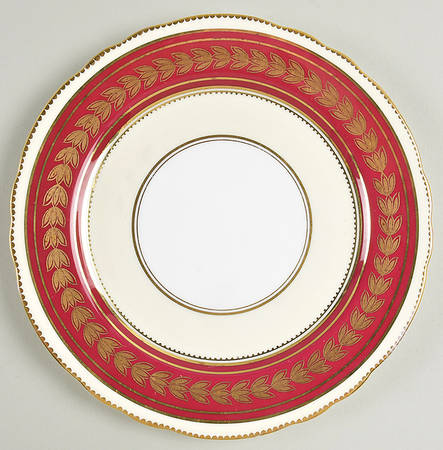 Dorchester Maroon (No Floral) Salad Plate