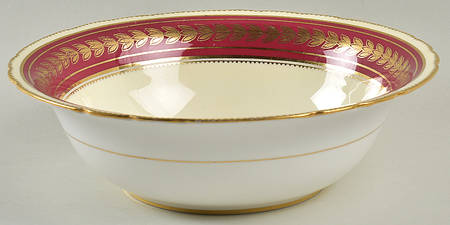 Dorchester Maroon (No Floral) 8" Round Vegetable Bowl