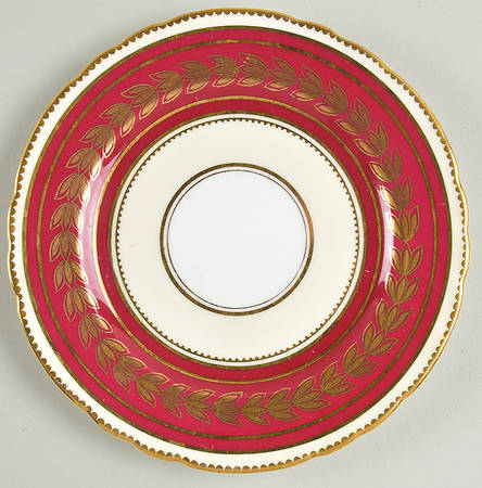 Dorchester Maroon (No Floral) Bread & Butter Plate