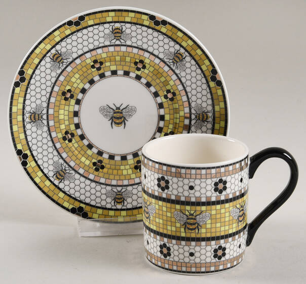 Bistro Garden Espresso Cup and Saucer Set