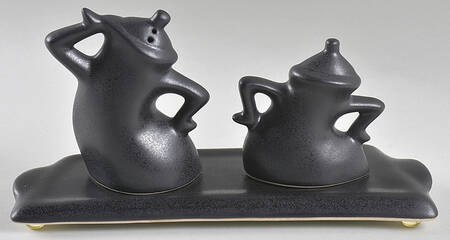 Dancing & Struttin-Various Colors (3 Pc) Salt & Pepper Tray Set