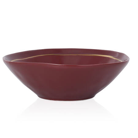 Clara Burgundy Coupe Cereal Bowl