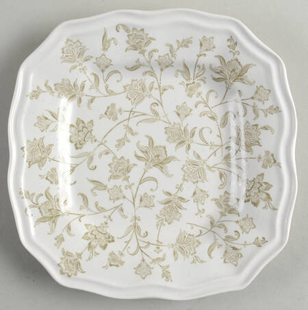 Batik Toile Square Salad Plate