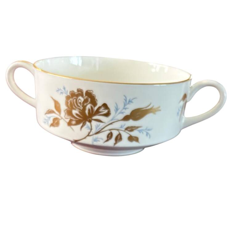 Golden Grace Footed Cream Soup Bowl