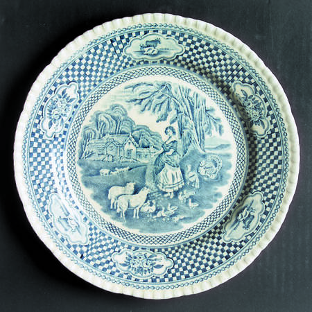 Old English Rural Scenes-Blue by Adams China