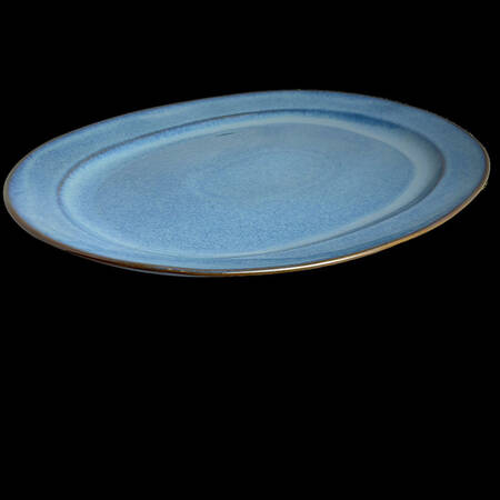Stillwater Azul 16" Oval Serving Platter