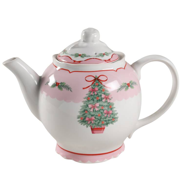 Pinkmas Teapot & Lid