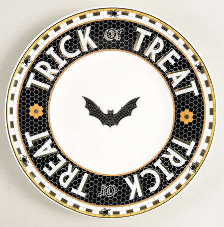 Bistro Tile Halloween Salad/Dessert Plate