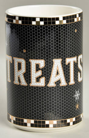 Bistro Tile Halloween Medium Canister No Lid