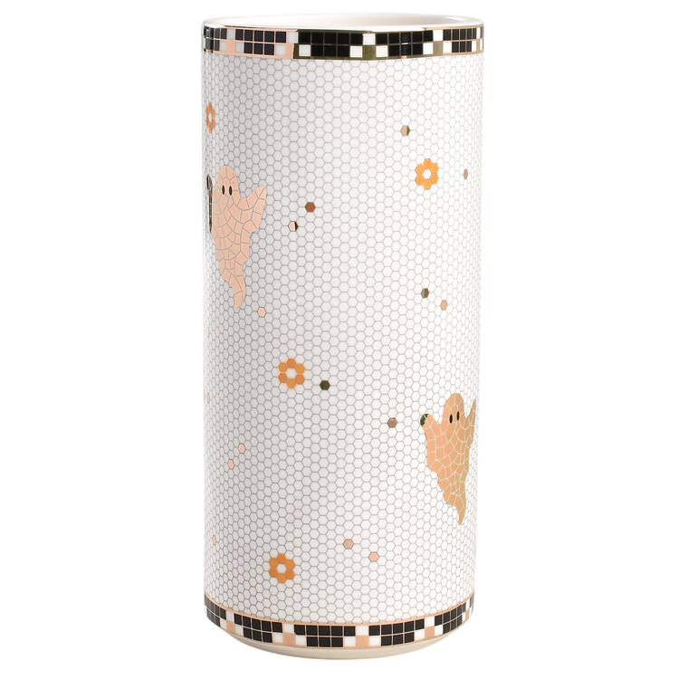 Bistro Tile Halloween 9" Vase