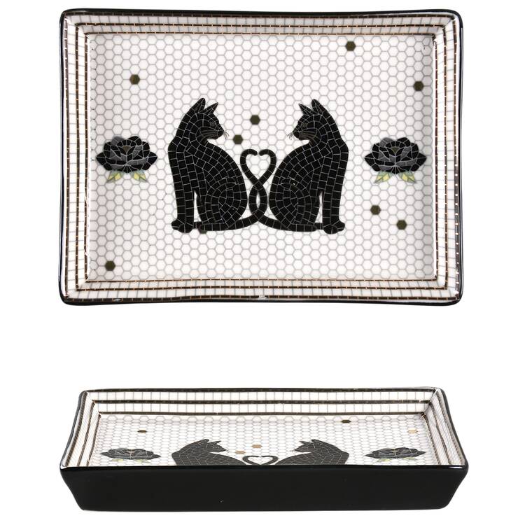 Bistro Tile Halloween 5" Trinket Tray