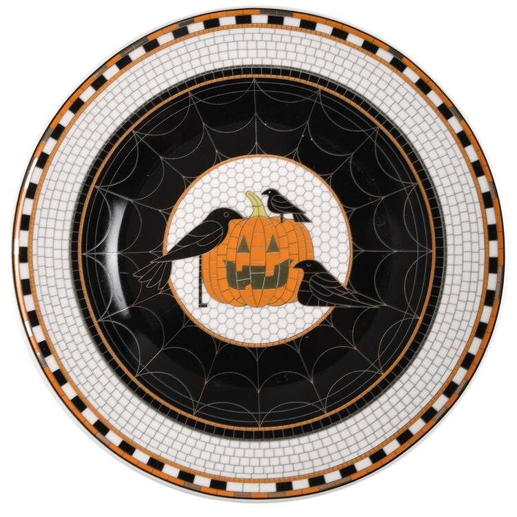 Bistro Tile Halloween Salad/Dessert Plate