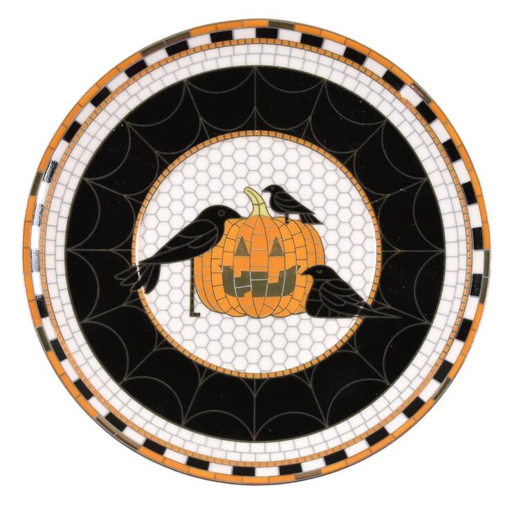 Bistro Tile Halloween Saucer for Espresso Cup