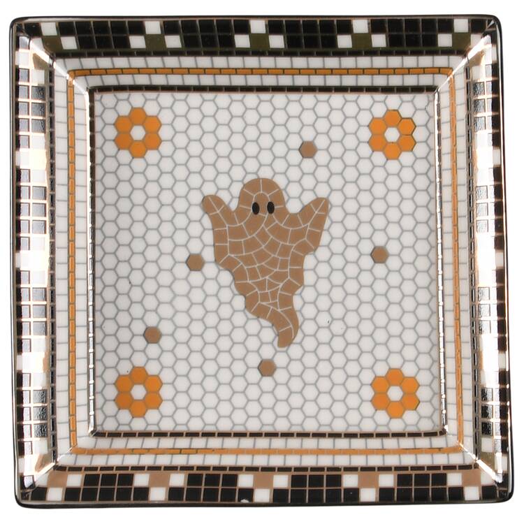 Bistro Tile Halloween 4" Trinket Tray