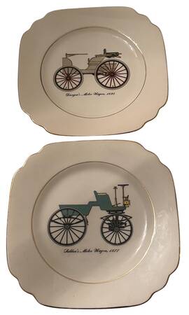 Old Auto Series Square Salad Plate