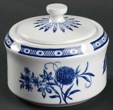 Cathay Blue Sugar Bowl & Lid