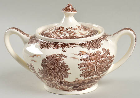 Olde England Brown (No Trim) Sugar Bowl & Lid