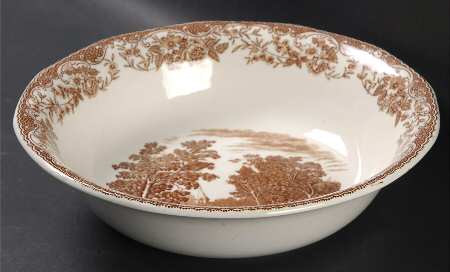 Olde England Brown (No Trim) 9" Round Vegetable Bowl