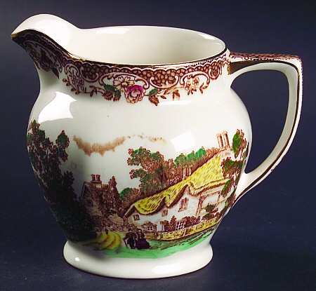 Olde England Brown Multicolored Creamer
