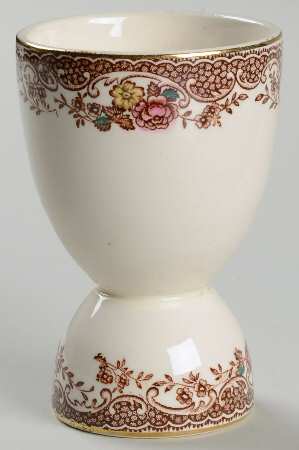 Olde England Brown Multicolored Double Egg Cup