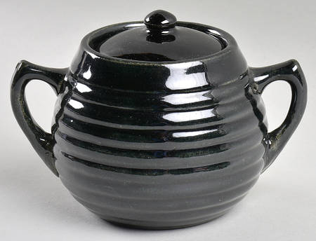 Ring Black Sugar Bowl & Lid
