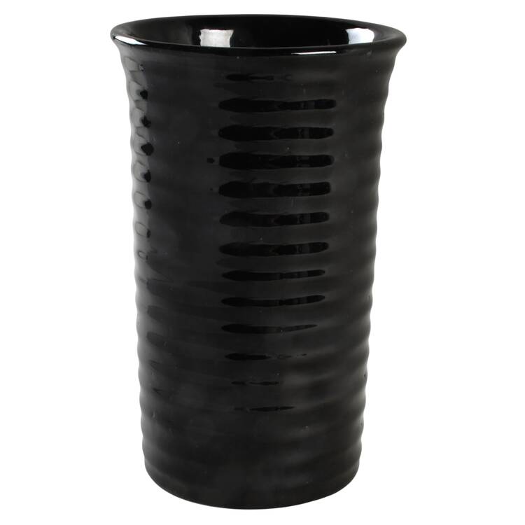 Ring Black 8" Vase