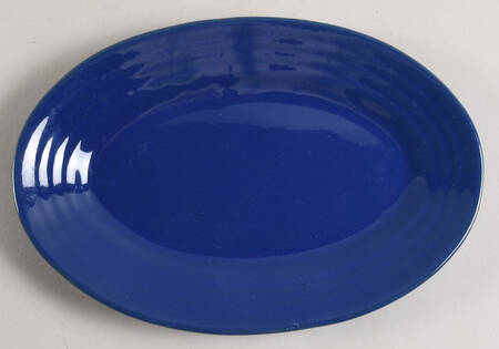 Ring Cobalt Blue 9" Oval Serving Platter by Bauer
