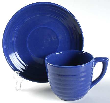Ring Cobalt Blue Flat Cup & Saucer Set