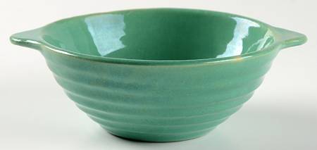 Ring Jade (Green) Lugged Soup Bowl