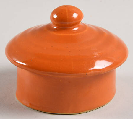 Ring Orange (Older, Circa 1940) Lid for Wood Handle Teapot