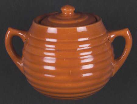 Ring Orange (Older, Circa 1940) Sugar Bowl & Lid