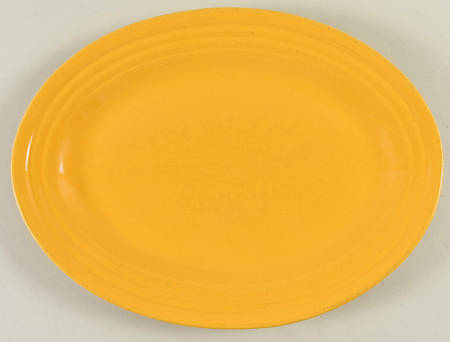 Ring Yellow (Older, Circa 1940) 12" Oval Serving Platter