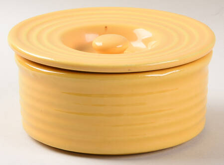 Ring Yellow (Older, Circa 1940) Large Refrigerator Jar & Lid
