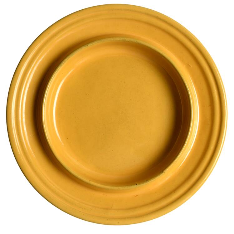 Ring Yellow (Older, Circa 1940) Round Butter No Lid