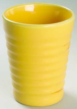 Ring Yellow (Older, Circa 1940) 6 Oz Tumbler