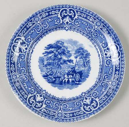 Woodland Blue Bread & Butter Plate