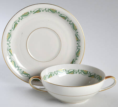 Augusta Flat Cream Soup Bowl & Saucer Set
