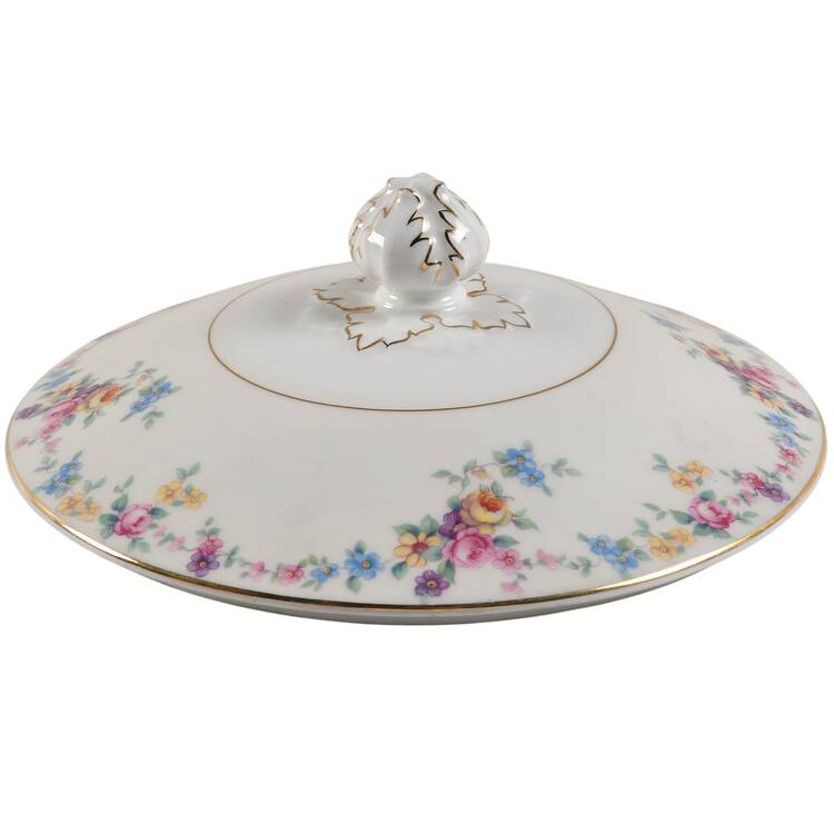 Barbara (Gold Trim) Round Vegetable No Lid
